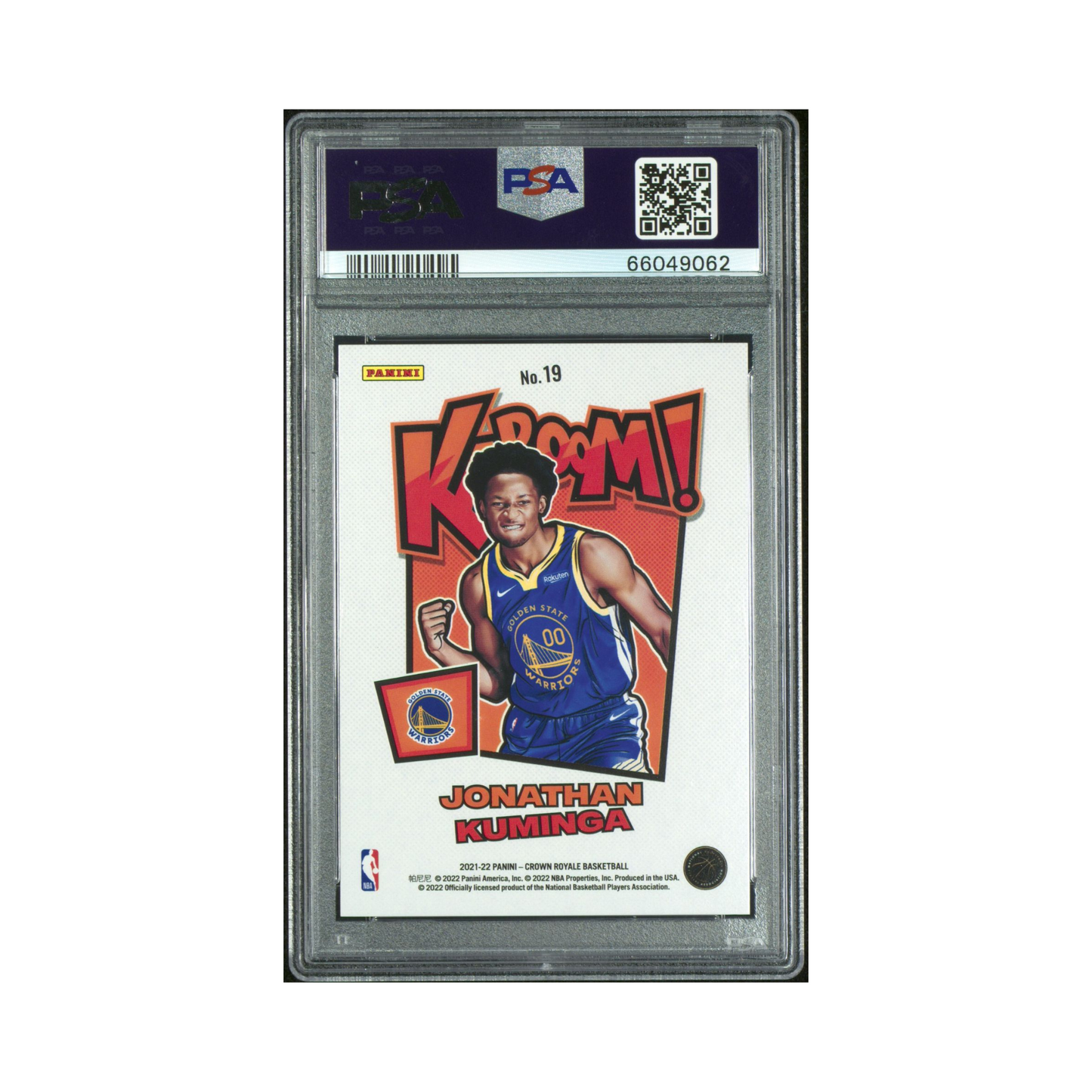 2021 Panini Crown Royale Jonathan Kuminga KABOOM! RC PSA 10