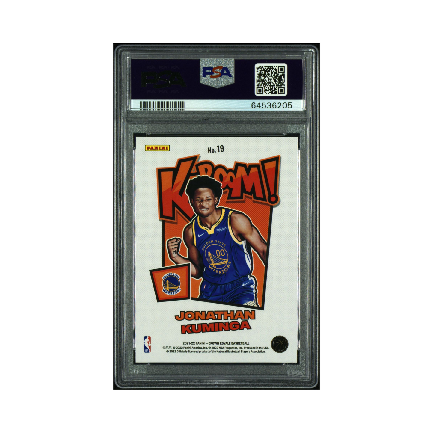 2021 Panini Crown Royale Jonathan Kuminga KABOOM! RC PSA 10