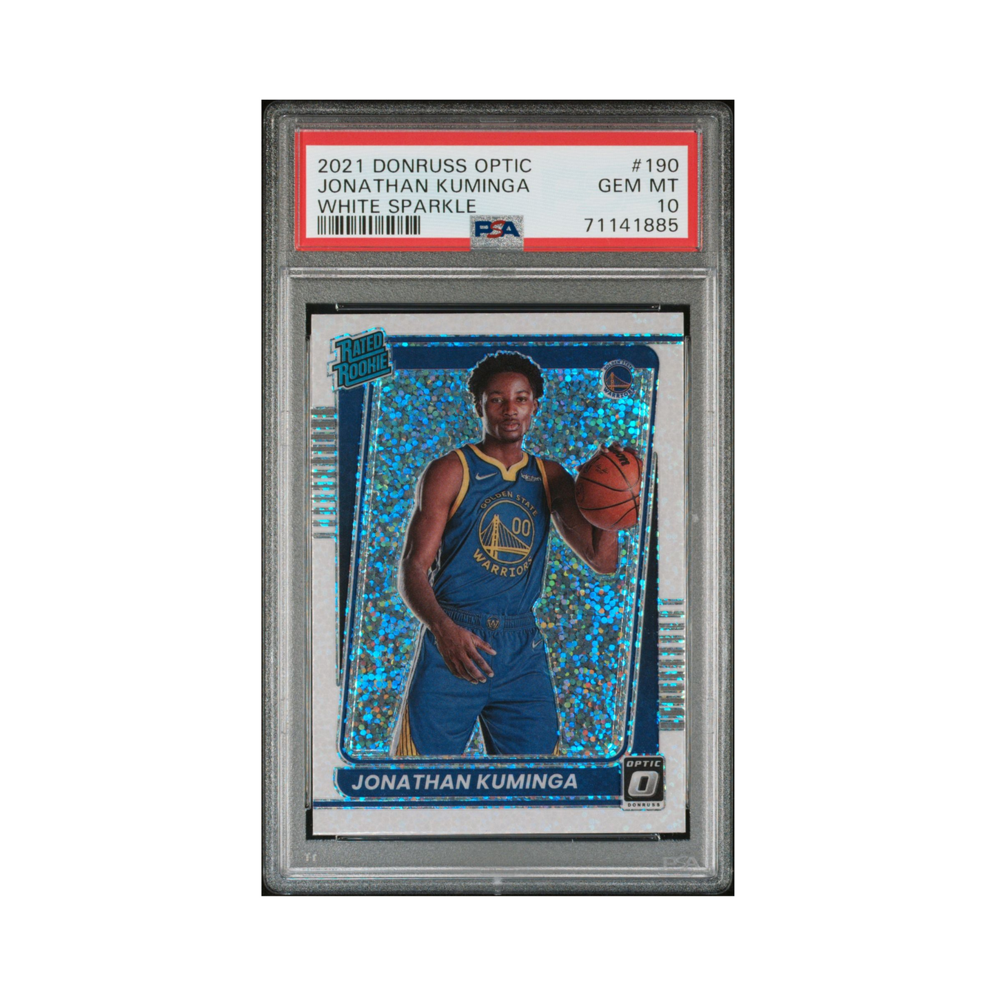 2021 Donruss Optic Jonathan Kuminga White Sparkle RC PSA 10