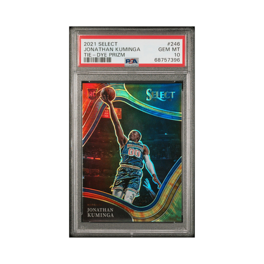 2021 Panini Select Jonathan Kuminga Courtside Tie-Dye Prizm RC PSA 10