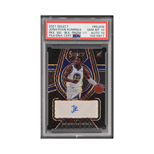 2021 Panini Select Jonathan Kuminga Rookie Signatures Black 1/1 PSA 10