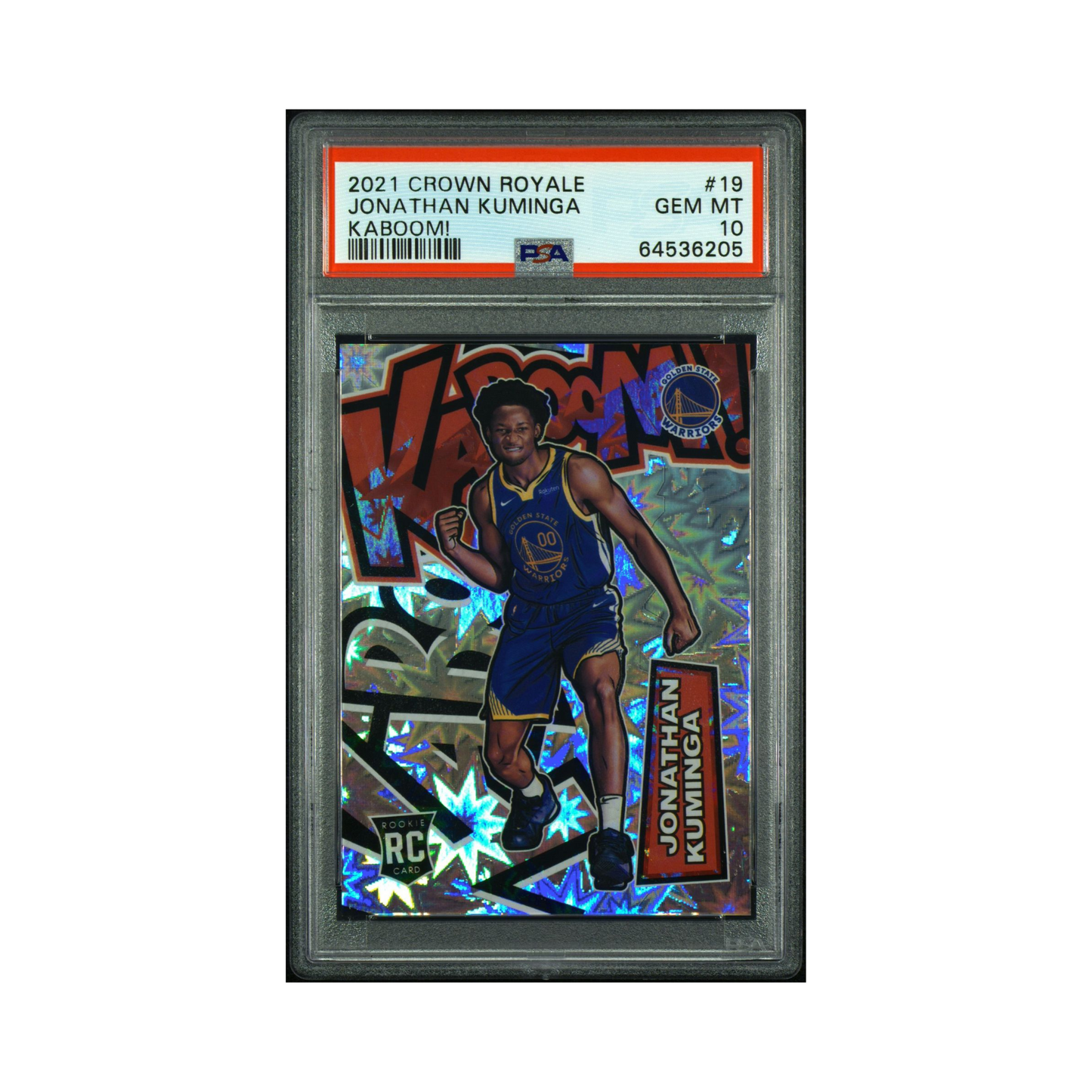 2021 Panini Crown Royale Jonathan Kuminga KABOOM! RC PSA 10