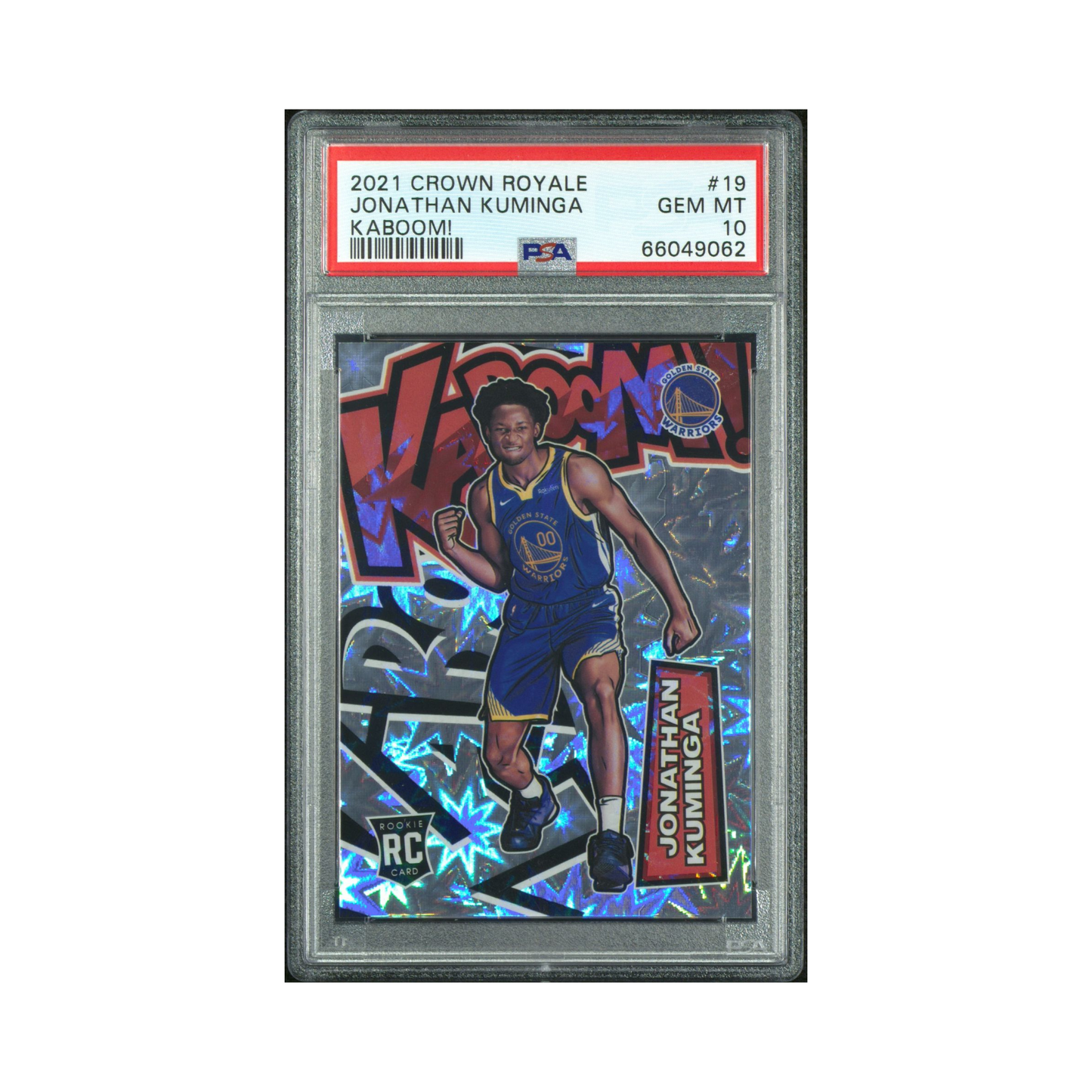 2021 Panini Crown Royale Jonathan Kuminga KABOOM! RC PSA 10