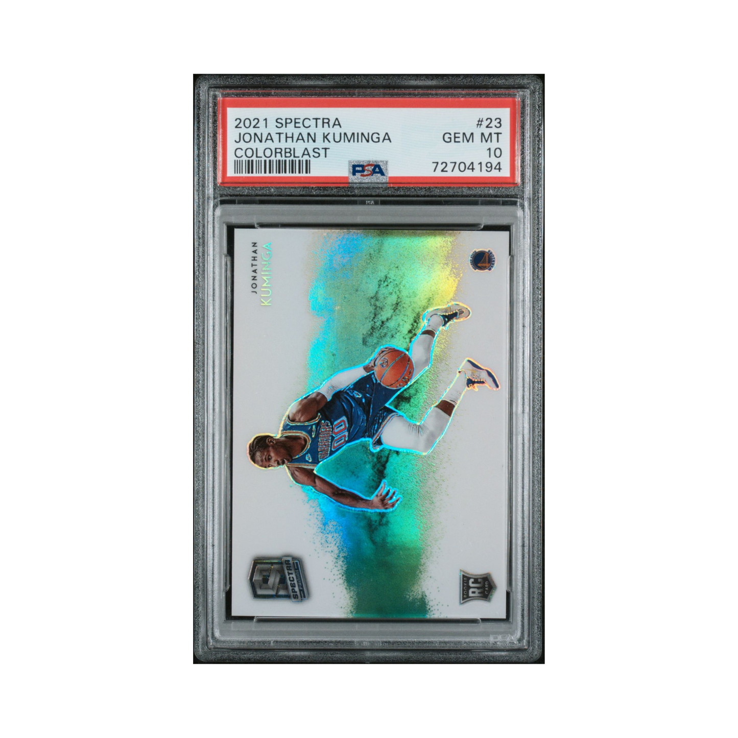 2021 Panini Spectra Jonathan Kuminga Colorblast RC PSA 10