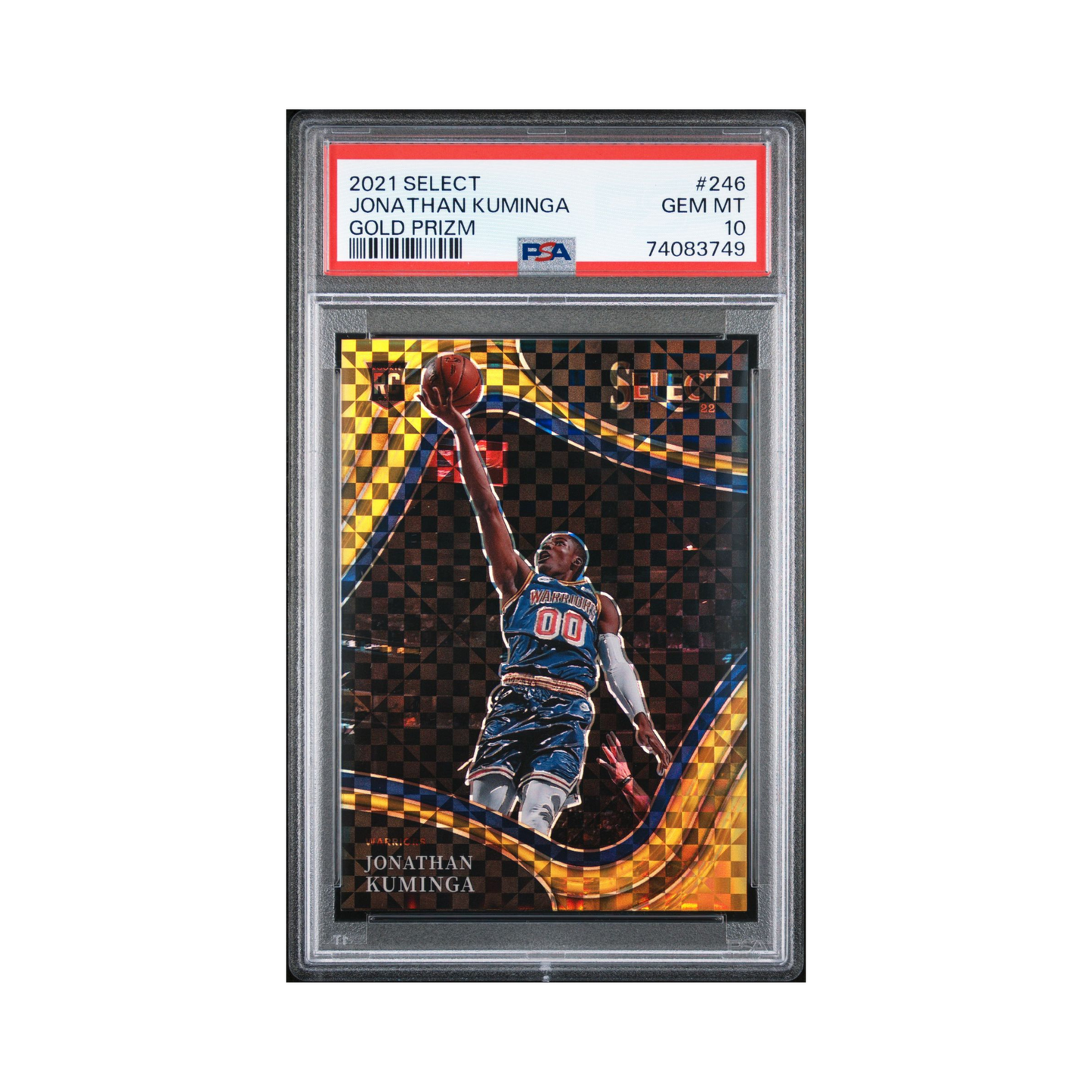 2021 Panini Select Jonathan Kuminga Courtside Gold RC PSA 10